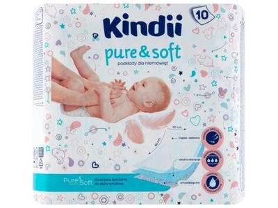 Kindii Pure & Soft Podkłady jednorazowe dla niemowląt 1op.-10szt