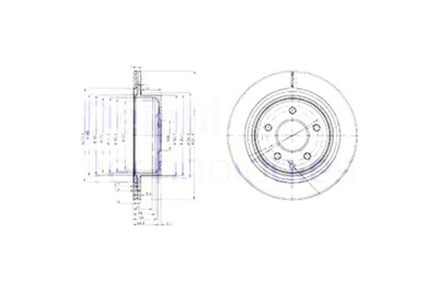 DELPHI DISCOS DE FRENADO 2 PIEZAS PARTE TRASERA INFINITI G NISSAN 350Z JUKE LEAF  