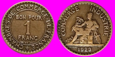 Francja 1 frank 1923 / 417