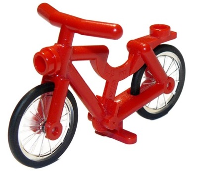 LEGO rower czerwony 1szt 4719c02 NOWY