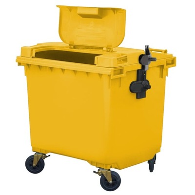 KONTENER pojemnik na śmieci kosz odpady 1100 ŻÓŁTY