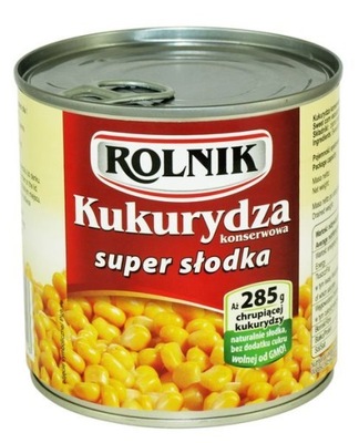 Rolnik Kukurydza konserwowa super słodka 425 ml