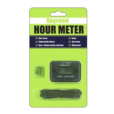 VIBRATION HOUR METER WIRELESS DIGITAL LED (СВЕТОДИОД ) RESETTABLE ENGINE GAUGE FO~81987