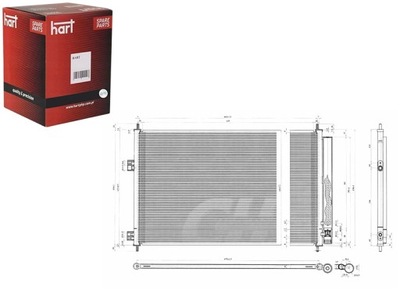 CONDENSADOR CONDENSADOR DE ACONDICIONADOR TOYOTA RAV4 2.2D 06- HART  