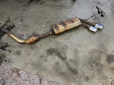 Выхлоп труба выхлопная гаситель катализатор левый mercedes g63 amg w463 рестайлинг фото №1