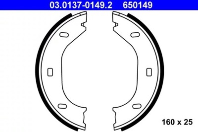 ATE 03.0137-0149.2 ZAPATAS DE TAMBOR HAM.BMW 3 E30 89-  