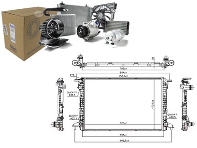 RADUADOR DEL MOTOR DE AGUA AUDI A4 ALLROAD B9 A4 B9 A5 A6 ALLROAD C8 A6  