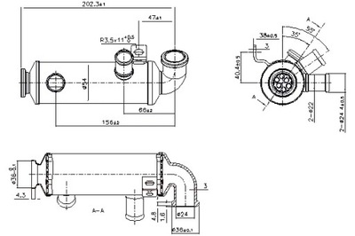Nissens радиатор выхлопных газов citroen c1 c2 c2 enterprise c3 i c3 pluriel фото №1