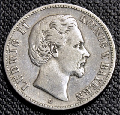 BAWARIA - 2 MARKI 1876 D , s2