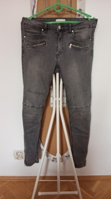 H&M Spodnie rurki jeans zamki 38