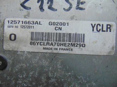 KOMPIUTERIS OPEL VECTRA C 12571663AL YCLR 