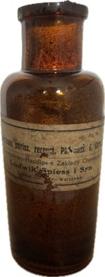 BUTELKA APTECZNA WARSZAWA LUDWIK SPIESS RESORCINUM