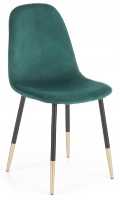 Krzesło glamour K379 velvet zielone złote Halmar