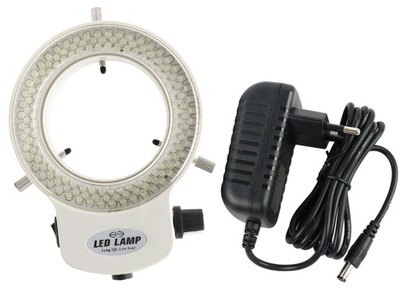 Oświetlacz do obiektywu mikroskopu 144 LED biały