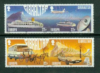 GIBRALTAR ** EUROPA, transport Mi 544-47