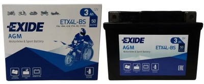 Akumulator Exide AGM ETX4L-BS/YTX4L-BS 12V 3Ah 50A