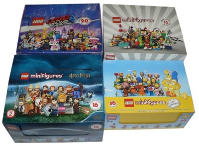 LEGO minifigures x4 puste pudełka po zestawach !a