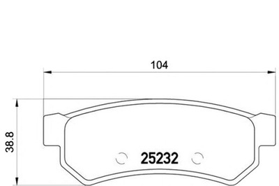 КОЛОДКИ ТОРМОЗНЫЕ CHEVROLET LACETTI 05- ЗАД BREMBO