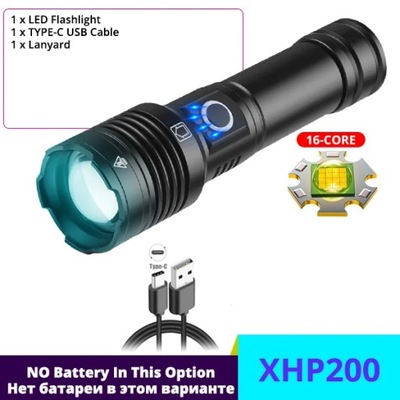 1000000LM XHP200 LED (СВЕТОДИОД ) ФОНАРИК HIGH POWER TACTI