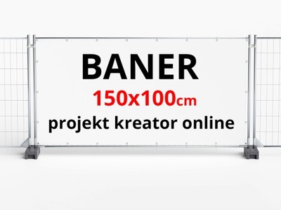 Baner reklamowy plandeka 150x100 projekt kreator