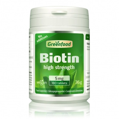 Biotyna, 5 mg, 180 tabletek, vegan-witamina piękna
