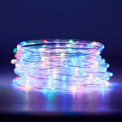Lampki LED łańcuch sznur wąż 10m 100LED multikolor