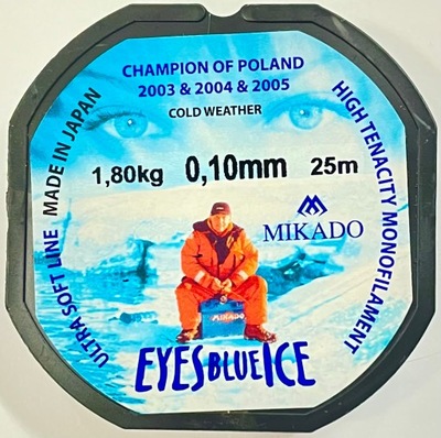 ŻYŁKA PODLODOWA MIKADO EYES BLUE ICE 0.10mm 25m