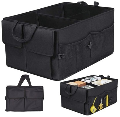 BAG ORGANIZER BOOT CAR AUTO COFFER XL BLACK USZTYWNIONY  