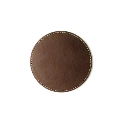 PU LEATHER CAR COASTER 10CM ВЛАГОЗАЩИЩЕННАЯ ŻAROODPORNA КРУГЛАЯ МАТ NA ~0916