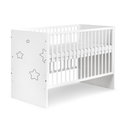 Łóżeczko dziecięce TINO biały STARS 120x60