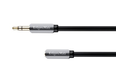 Kabel wtyk - gniazdo proste jack 3.5 stereo 1.0m