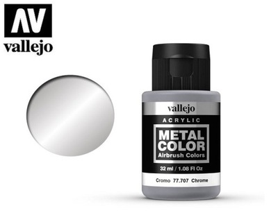 Vallejo Metal Color 77707 Chrome 32ml - Metalizer do aerografu