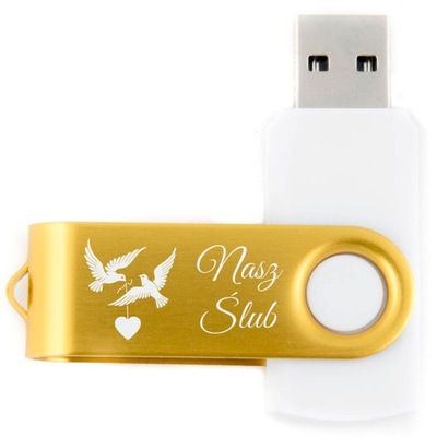 Pendrive Pamięć USB 1 GB z grawerem ślubnym