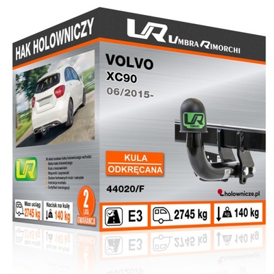 BARRA DE REMOLQUE GANCHO DE REMOLQUE VOLVO XC90 II, 06/2015-  