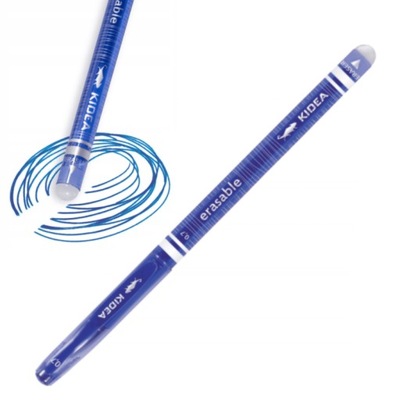Długopis Ścieralny Wymazywalny Kidea 0,7mm z Gumką