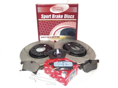 DISCOS 308MM BOZARTO WIERCONE ZAPATAS TRW SAAB 9-3 2.0T 9-5 1.9 TID 2.3T  