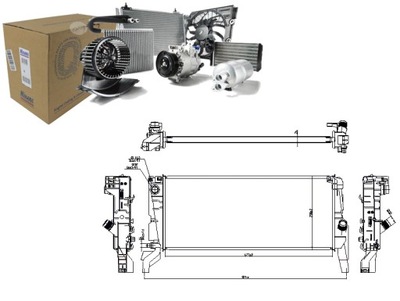 RADUADOR DEL MOTOR DE AGUA BMW 2 F45 X1 F48 MINI F56 CLUBMAN F54  