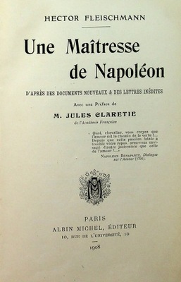 Une Maitresse de Napoleon 1908 r.