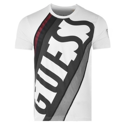 T-shirt Męski GUESS Logo MBBI41 KARC5 Biały
