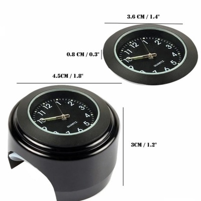 ALUMINUM WATERPROOF 22/25MM MOTOCIKLAS HANDLEBAR MOUNT DIAL CLOCK QU~79789 