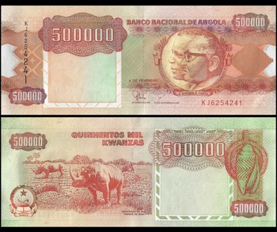 Angola 500000 Kwanzas 1991 P-134UNC