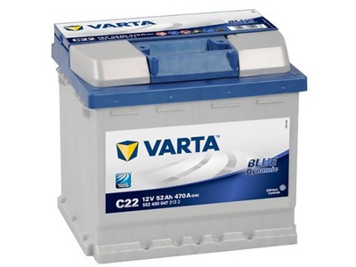 АКУМУЛЯТОР VARTA BLUE DYNAMIC 52AH 470A C22