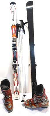 Narty ROSSIGNOL 150cm,buty ROSSIGNOL27,5cm,kije501