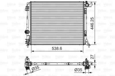 VALEO 701662 RADUADOR DE AGUA  