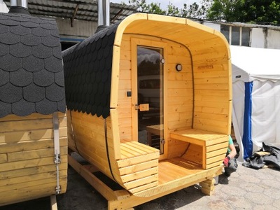 Beczka QUATRO KWADRAT sauna ogrodowa bania ruska