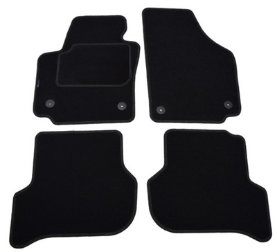 SEAT ALTEA XL 2006-2015R. NEGRAS ALFOMBRILLAS DE FELPA - ALDOS. SILVER PC  