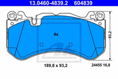 PADS BRAKE - SET 13.0460-4839.2  