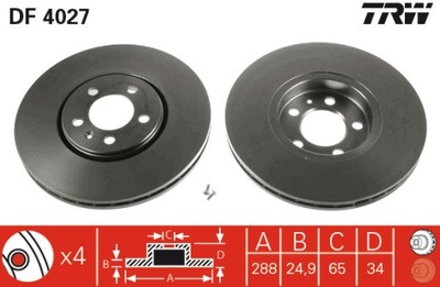 DISCO DE FRENADO DF4027  