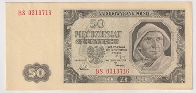 50 Złotych Polska 1948 Seria BS