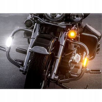 2 PIEZAS MOTOCICLETA HIGHWAY BAR LIGHT CROMADO  